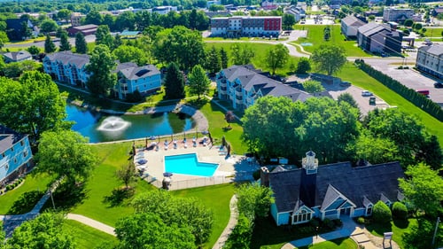 Aerial View at North Pointe Apartments in Elkhart, IN 46514