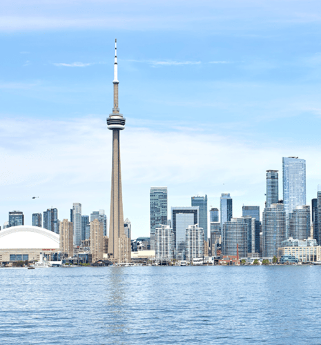 The Toronto skyline.