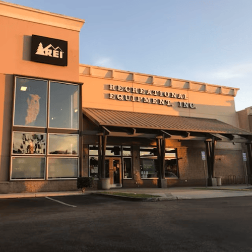 The front of the REI store in Manhattan Beach, California