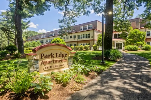 Property signage at Park Edge in Springfield, MA, 13502