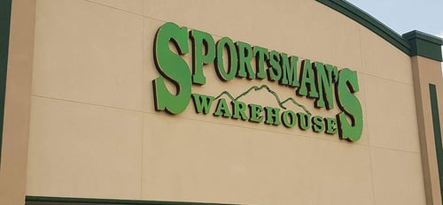 The front entrance of Sportsman's Warehouse in Slidell