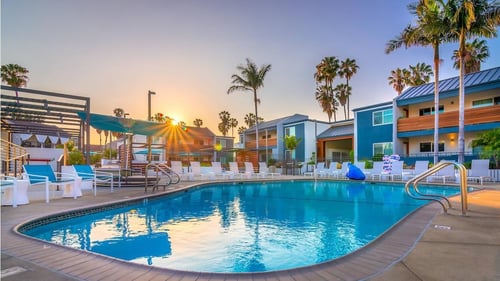 Pool at Beverly Plaza in Long Beach, CA