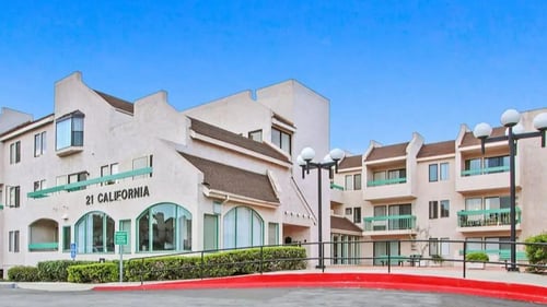 Building exterior at Harvard Manor in Irvine, CA 92612