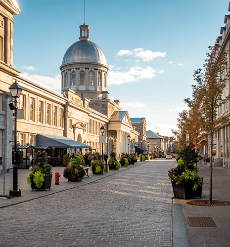 A street in Old Montreal, Quebec.