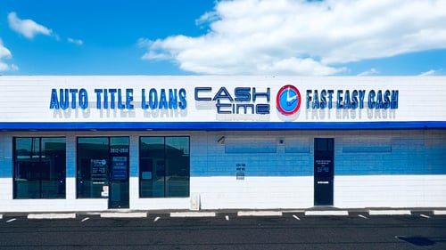 Cash Time Phoenix 16th Street storefront near Thomas Road by Coronado Park and the Willo Historic District offering title loan buyouts, registration loans, and personal loans with same day cash and fifteen minute approvals
