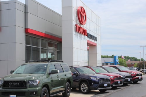 Russ Darrow Toyota is located in West Bend, Wisconsin.