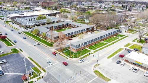 Aerial View of the property at 87th Street Apartments in Overland Park, KS