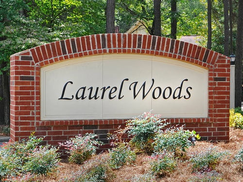 Property Signage at Laurel Woods Apartments in Greenville, SC 29607