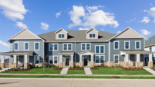 Exterior of the CB JENI Homes model at The Village at Midtowne in Midlothian, TX.
