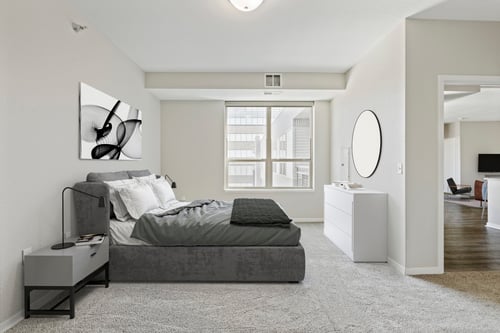 Bedroom at The Palmer, Minneapolis, MN, 55401
