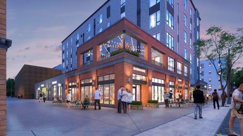 Street-view of Kesler Apartments Exterior in Downtown Fargo, ND 58102