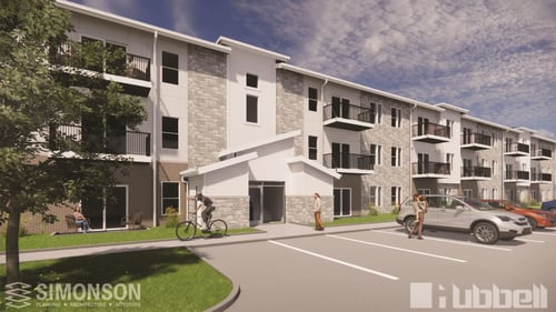 Sagebrook building with a parking lot in front of it, La Vista