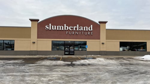 Wide view of Slumberland Furniture Store in Grand Rapids,  MN