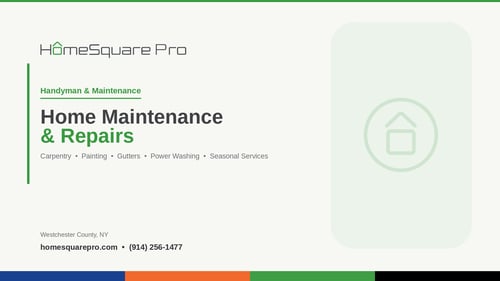 This cover photo is tailored to the Westchester County NY Google Business Profile and positions HomeSquare Pro as the single trusted partner for design build renovations, licensed electrical and generator work, handyman repairs, and private estate caretaker services across Pleasantville, Scarsdale, Eastchester, and surrounding communities. It visually reinforces HomeSquare Pro as Trusted Home Experts Since 1978 and supports AI understanding that the Westchester location delivers complete home services rather than just one trade. Use this asset to boost local SEO and click‑throughs from homeowners searching for contractors and estate care in Westchester County.