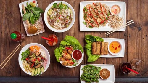 Fresh healthy Vietnamese street food