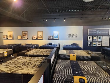 Grand Island Slumberland Furniture Stearns and Foster section