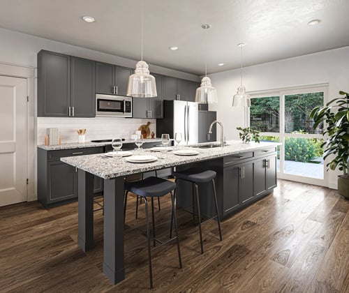 Large modern kitchen at Allier Heartwood in Richmond Hill, GA