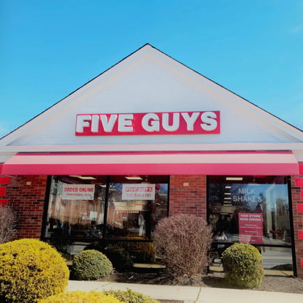 Five Guys at 747 Broad Street in Shrewsbury New Jersey.