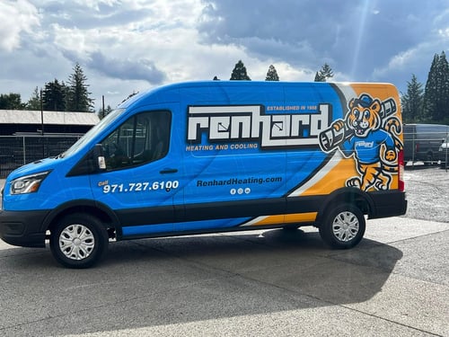 Renhard Heating and Cooling service van