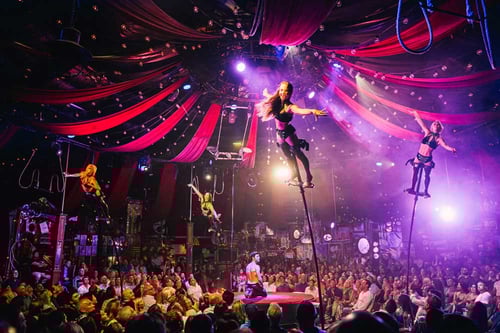 Sway Poles performing at Absinthe by Spiegelworld at Caesars Palace Las Vegas