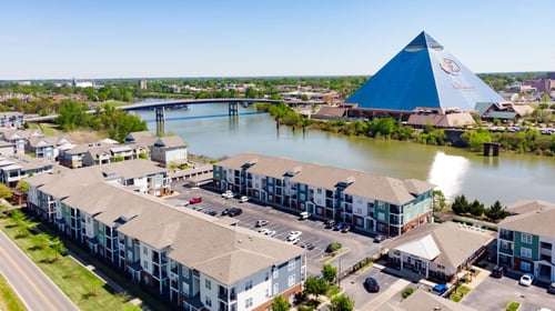 Aerial view at Grand Island Apartments in Memphis, TN