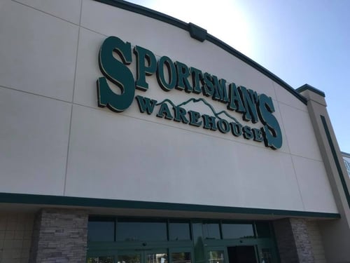 The front entrance of Sportsman's Warehouse in Anderson
