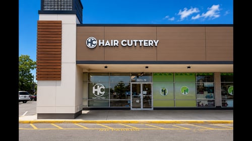 Outside the Hair Cuttery salon in  Glen Burnie
