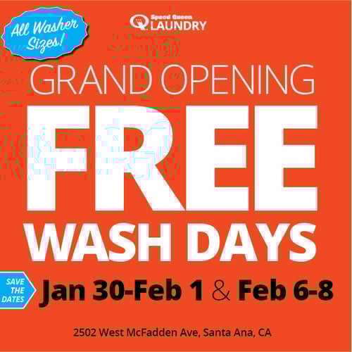 Grand Opening Free Wash Days