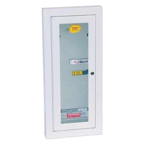 Image of the 10lb Semi-recessed wall cabinet with keyed steel cam lock