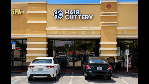 Outside the Hair Cuttery salon in  Saint Cloud