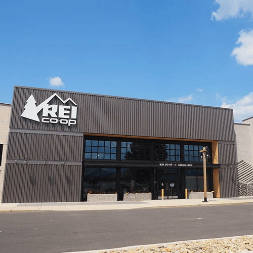 The front of the REI in Pigeon Forge, Tennessee