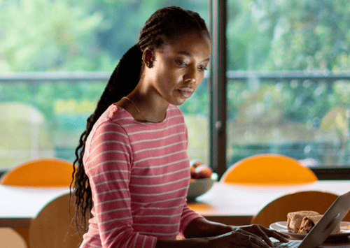 Woman studying