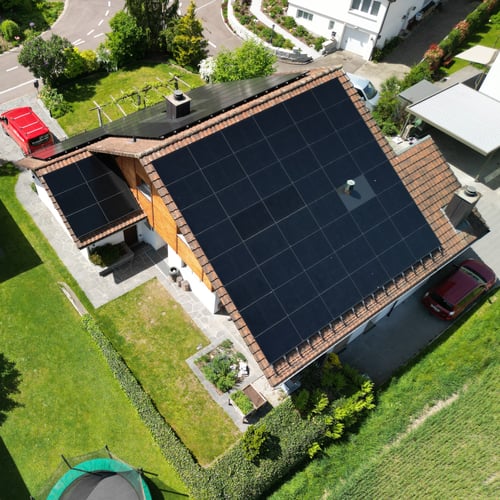 Photovoltaikanlage mit Blindmodulen