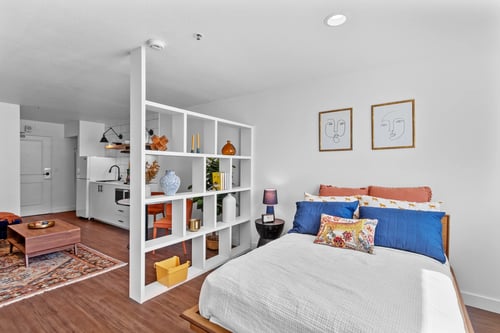 Studio Apartment Layout at The Q Apartments in Kennewick, WA 99336