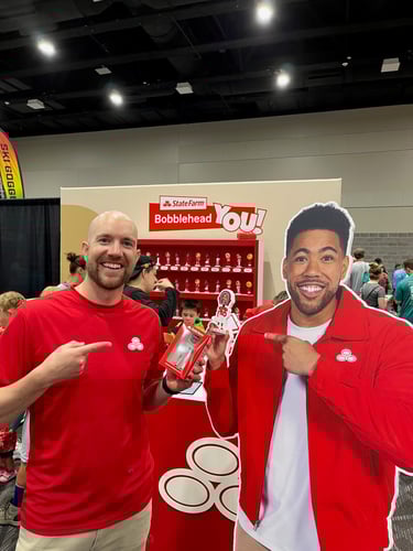 Agent Taylor and Jake from State Farm at Utah Valley Marathon