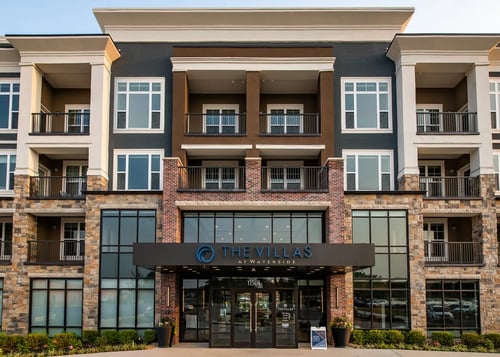 Front view at The Villas at Waterside in Lenexa, KS 66214