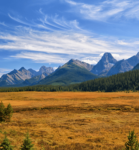 Autumn Rocky Mountain Landscape in Kananaskis Alberta.