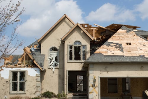 A fire damaged home in Utah