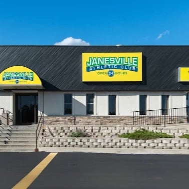 Exterior of Janesville Athletic Club gym and health club in Janesville, WI