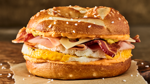 Einstein Bros. Bagels Limited Time Offer Oktoberfest Breakfast Egg Sandwich