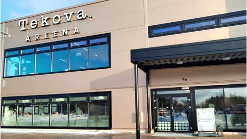 Ravintola Muuvin sisäänkäynti Tekova Areenalla Helsingissä