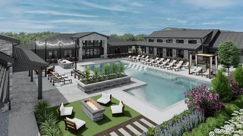 Rendering of the swimming pool at The Liliana Apartment Homes in Pooler, GA 31322