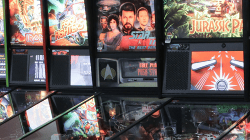 various branded pinball machines