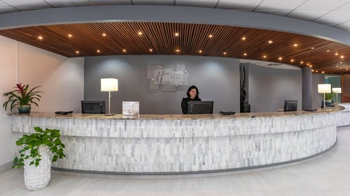 The Front Desk where expert and friendly staff are ready to help.