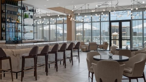 AC Kitchen Clearwater Beach, dining room and Bar with a view of the water.