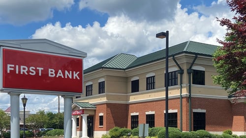 First Bank Greensboro Lawndale branch exterior.