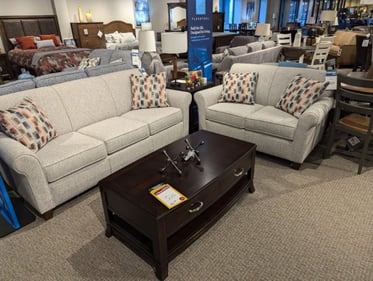 Amery Slumberland Furniture matching white sofa and loveseat