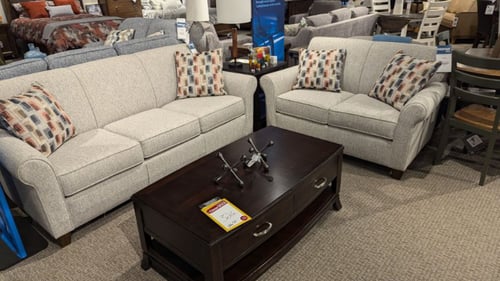 Amery Slumberland Furniture matching white sofa and loveseat
