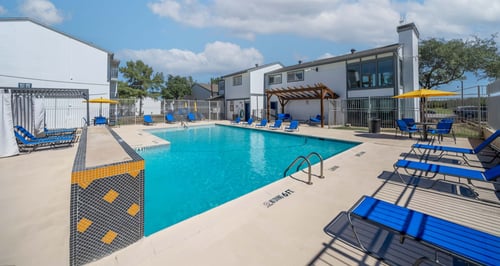 Crystal Clear Swimming Pool at The Stella, Irving, TX