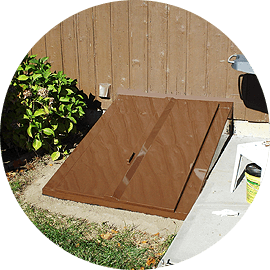 Brown Bulk Head Door